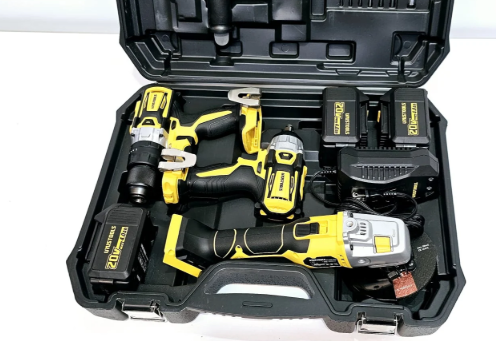 Set polizor unghiular 115mm + masina de gaurit cu percutie 55NM + masina de insurubat cu impact 300NM 20V UY-IKC02-20501C