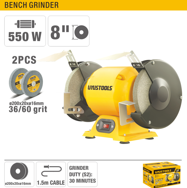 Polizor de banc 550W 200mm EMA08U