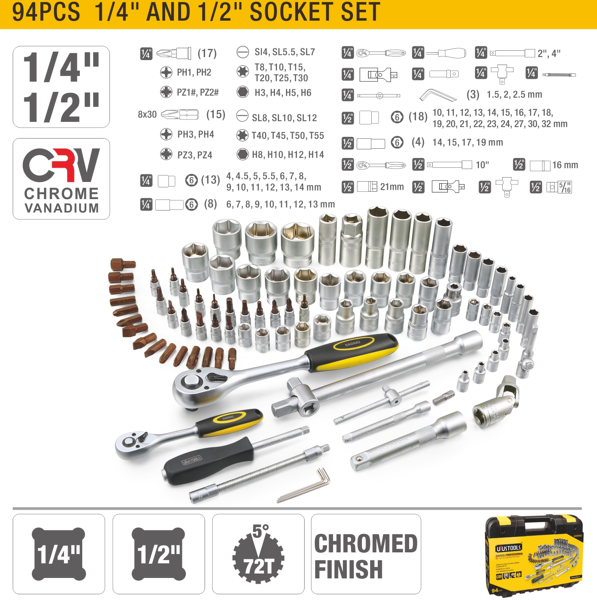 Set chei tubulare 94buc DAD94U UYUSTOOLS