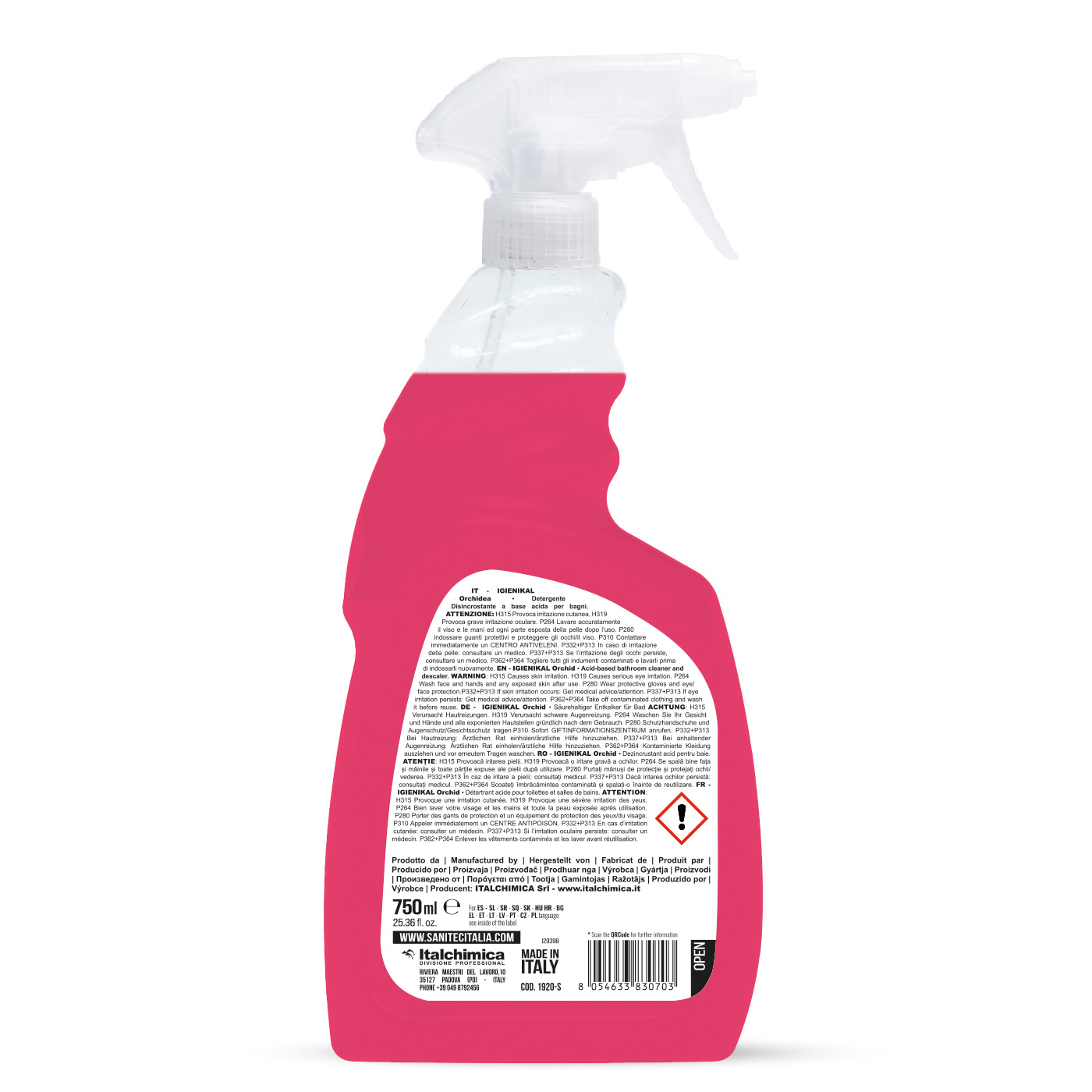 Igienical Bagno Orchidea - Detergent pentru obiecte sanitare 750 ml - 1920