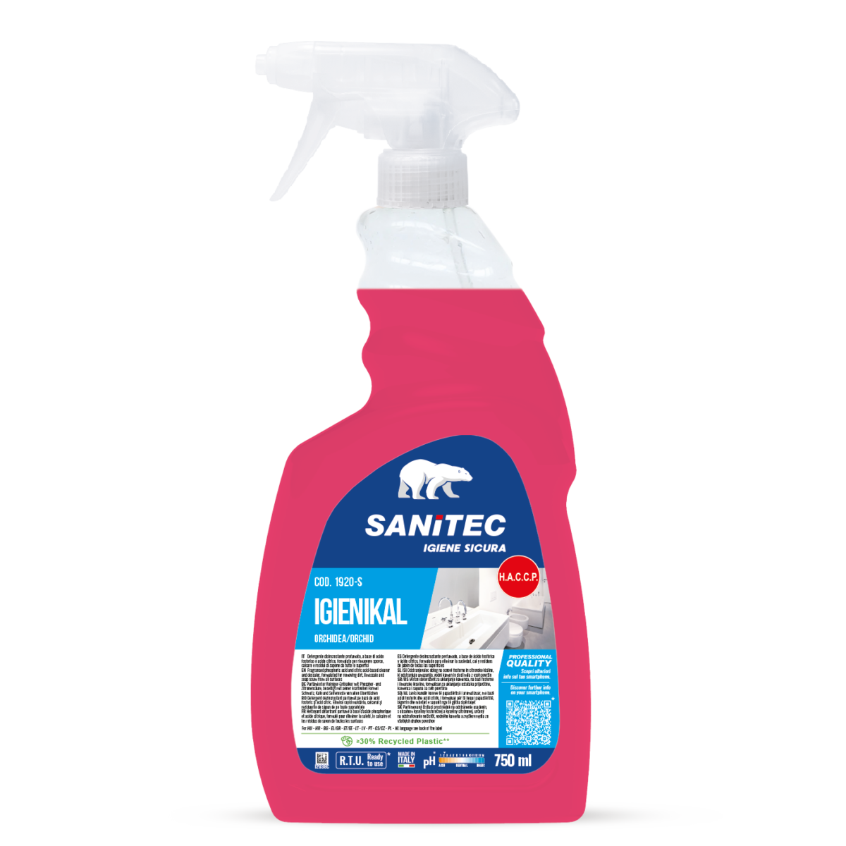 Igienical Bagno Orchidea - Detergent pentru obiecte sanitare 750 ml - 1920
