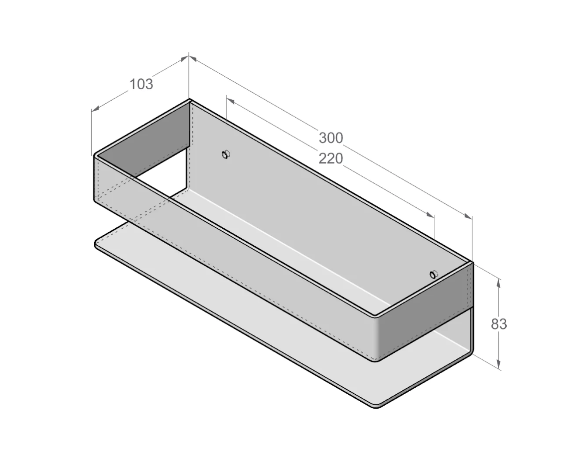Raftul pentru baie - ORGANIZER SKANDI
