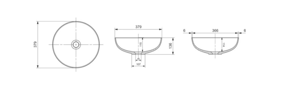 Sottile Slim Washbasin 38 cm