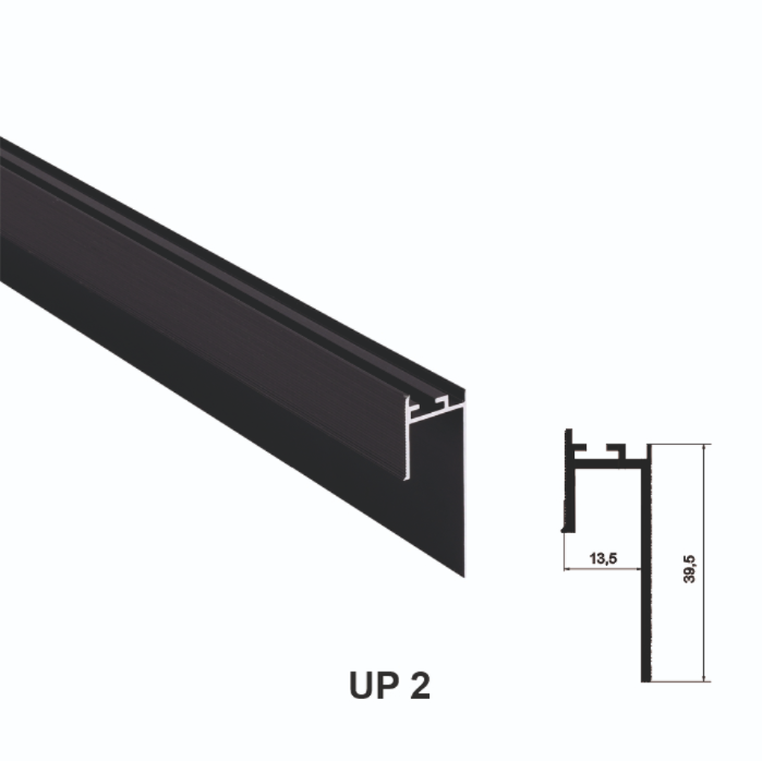 AL 16, Mini Plintă pentru Pardoseli, Negru Mat, 2,5m – terrastone.md