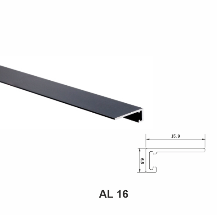 AL 16, Mini Plintă pentru Pardoseli, Negru Mat, 2,5m – terrastone.md