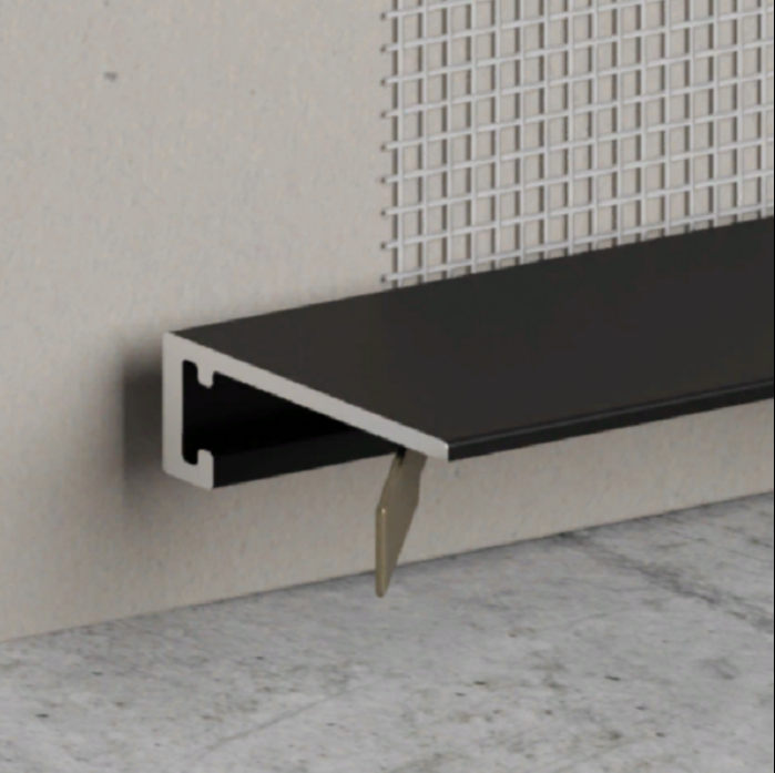 AL 16, Mini Plintă pentru Pardoseli, Negru Mat, 2,5m – terrastone.md