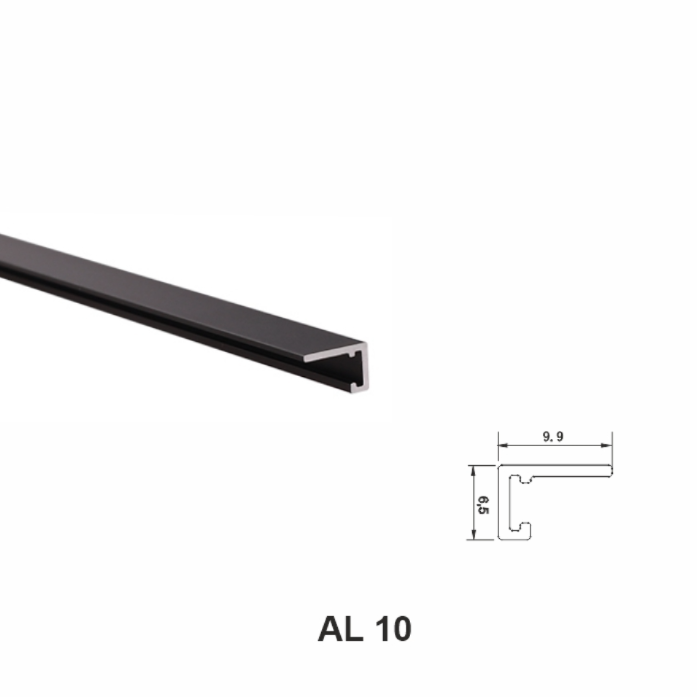 AL 10, Mini Plintă pentru Pardoseli, Negru Mat, 2,5m – terrastone.md