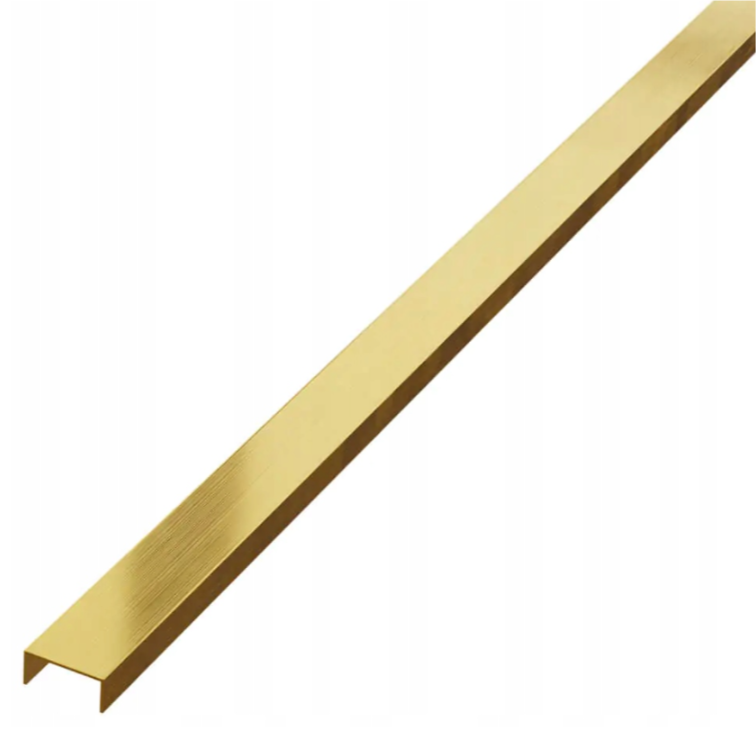 Profil din oțel inoxidabil U-40-2700-GOLD-BR, 40x270 cm, auriu