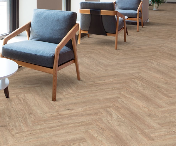 Ламинат SPC GRABO Domino Acoustic Herringbone – Lannister, 151×600 мм