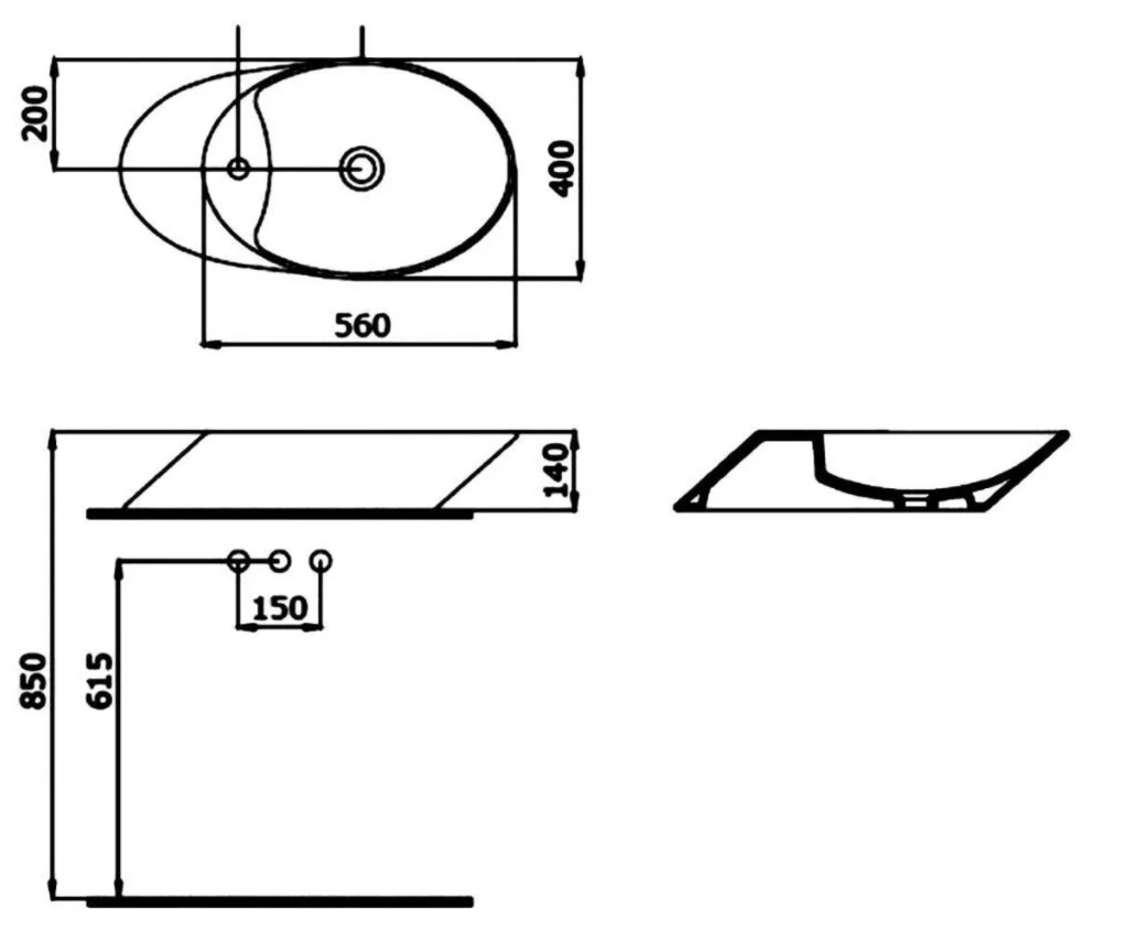 Lavoar Vessel 56x39cm