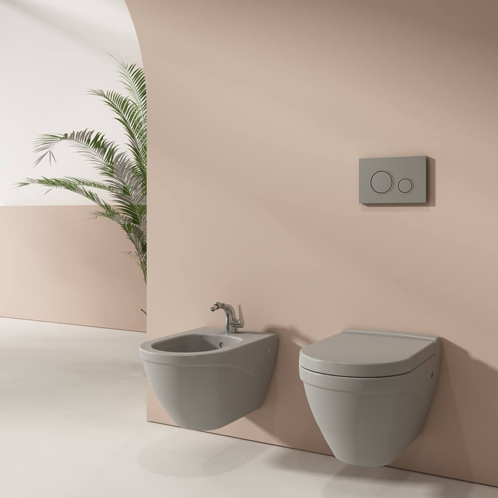 PROMO SET WC TAORMINA cu capac soft close+ Bideu TAORMINA