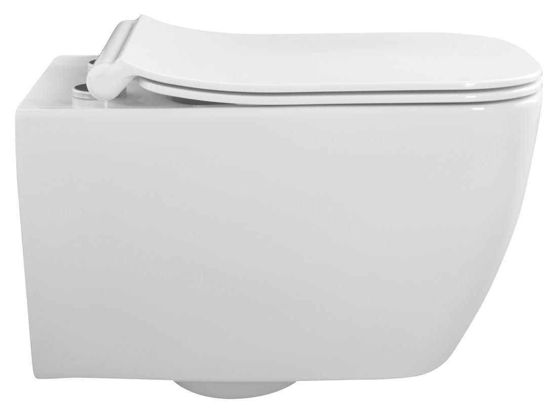 Vas veceu suspendat WC VEA CUBO CLEAR RIMLESS SLIM cu capac soft close