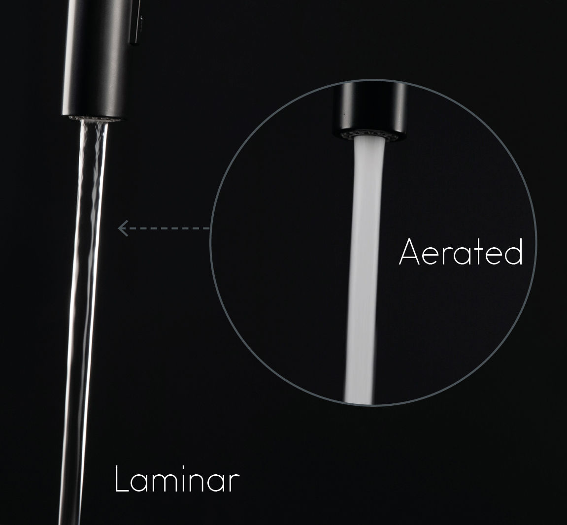 Кухонный смеситель с гибким шлангом магнит Ultima-50 (BK/RG) UL500638