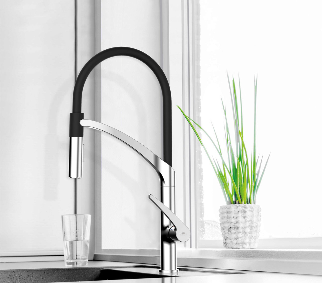 Baterie bucatarie cu furtun flexibil magnet Rubineta Ultima-50 UL50008