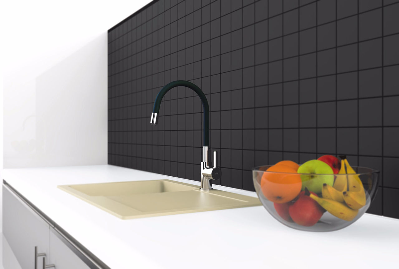 Baterie bucatarie cu furtun flexibil RUBINETA FLEXY-33 (BK) FL30068