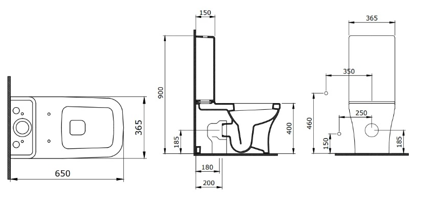Vas WC pe podea Scala Rimless + capac soft close