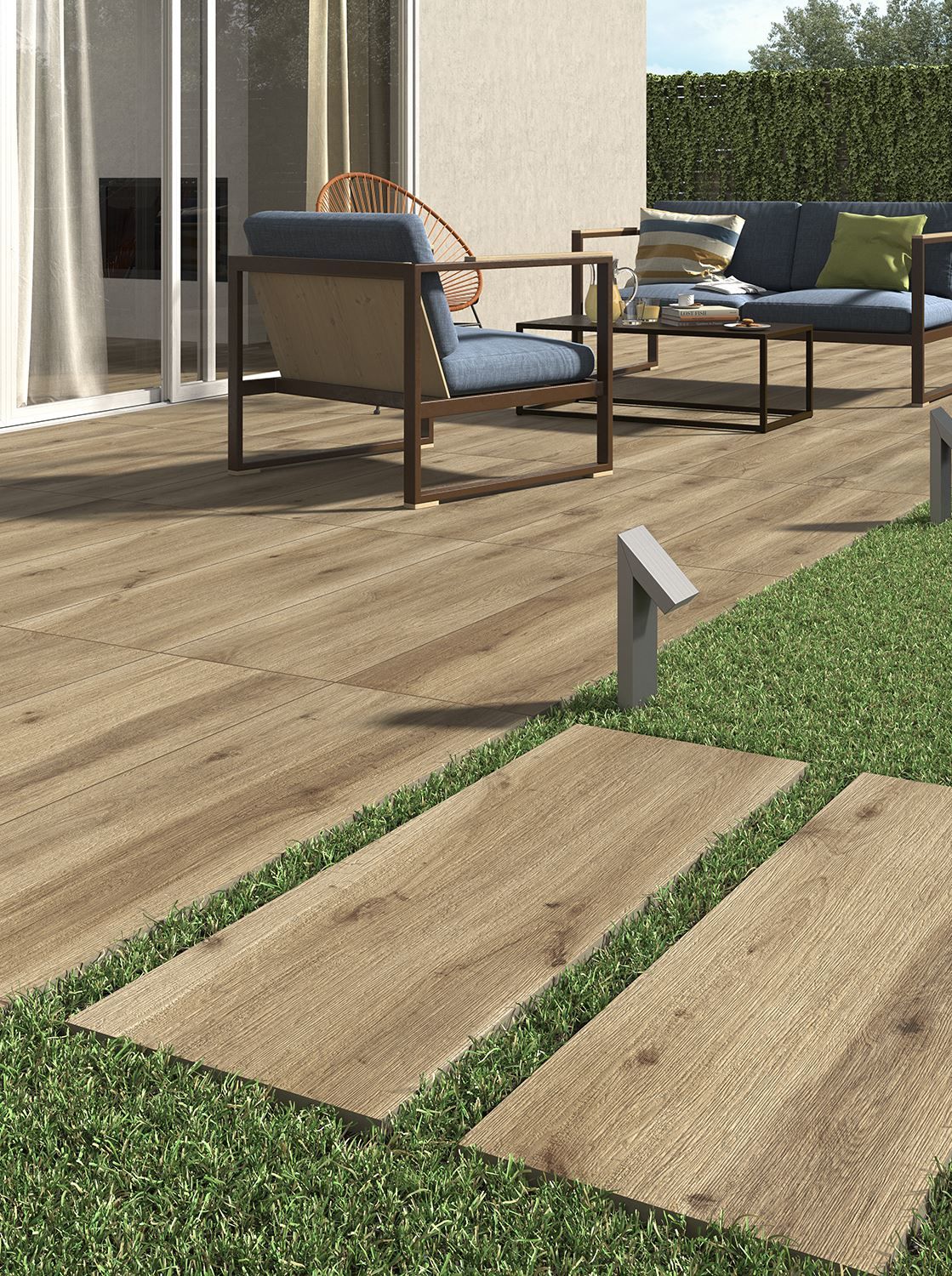 Gresie Portelonat COUNTRY WOOD 20MM GREIGE GRIP 40X120