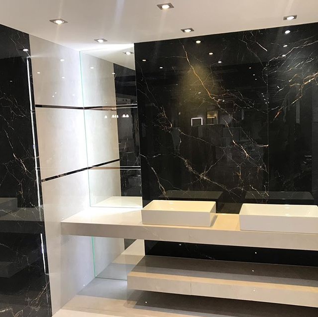 Gresie si faianta portelanata SHINESTONE BLACK POL 598*598