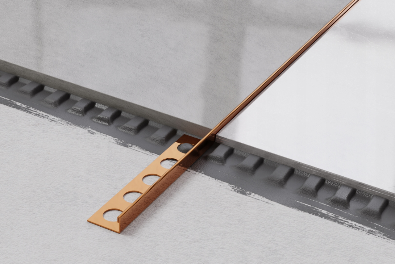 Profil Inox pentru gresie J-10-2700-COPPER-MI 1,05 x 270см