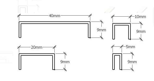 Profil Inox pentru gresie U-10-2700-BLACK-MI 10x270cm