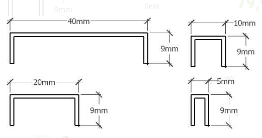 Profil Inox pentru gresie U-40-2700-BLACK-MI 40 x 270cm