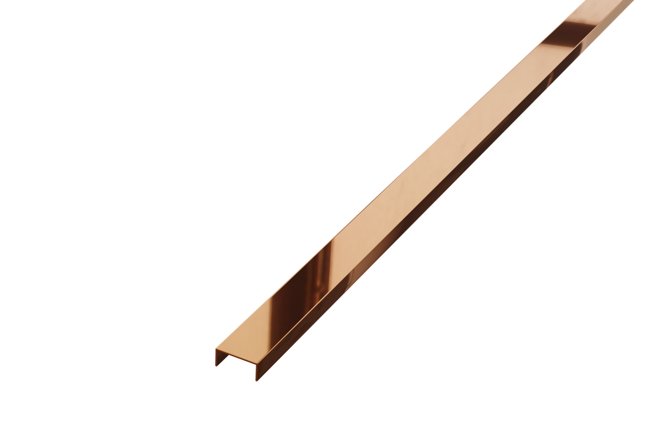 Profil Inox pentru gresie U-5-2440-COPPER-MI 0.5x240cm