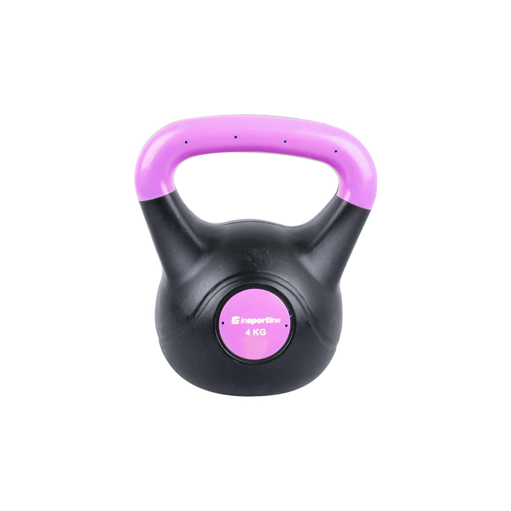 Gantera 4 kg (ciment/vinil) inSPORTline Vin-Bell Dark IN10733 pink/black