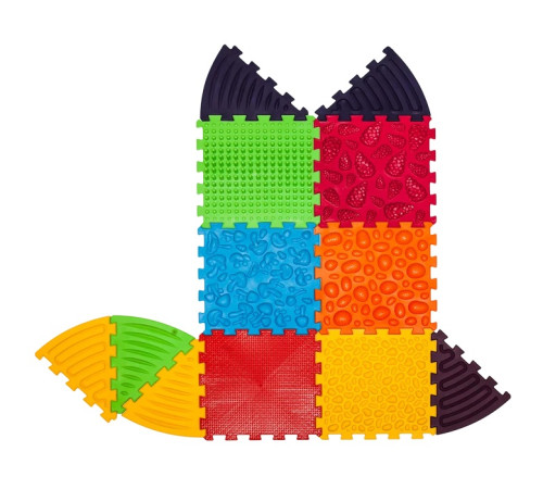 Массажный коврик для ног / Ортопазл "Микс" (12 шт.) Ortek 12731 (13489)