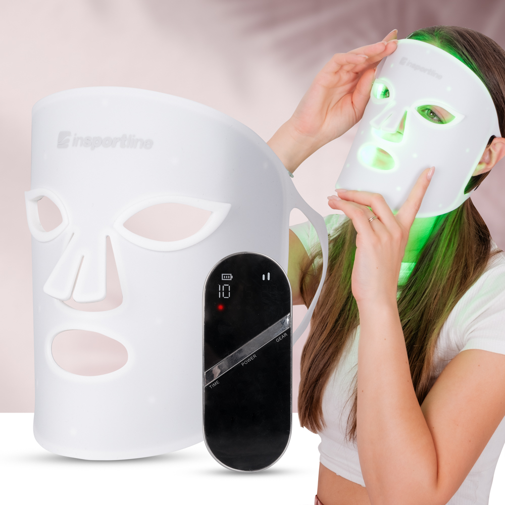Masca cu lumina LED reincarcabila din silicon inSPORTline Santorina 28768 (13558)