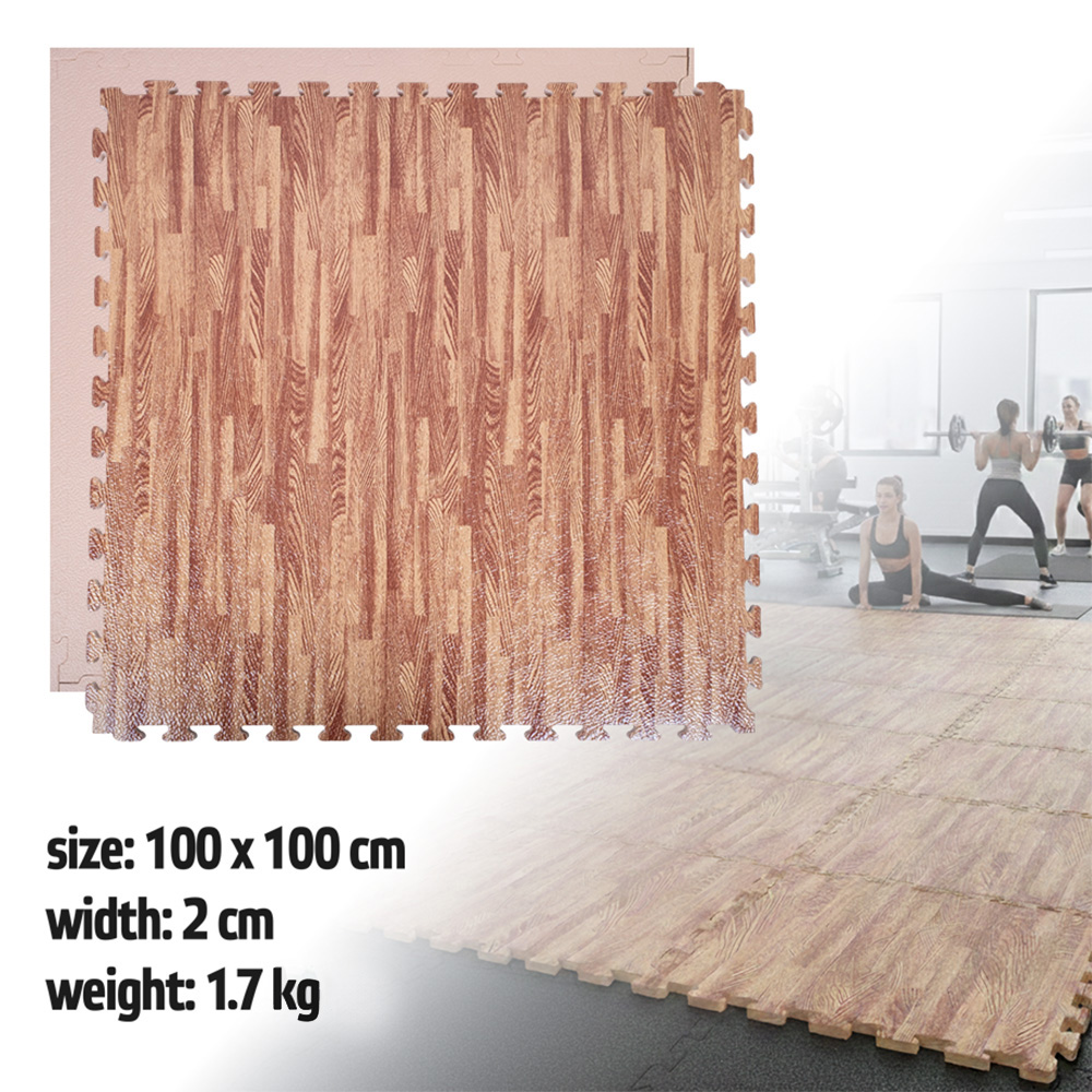 Covor de protectie 100x100x2 cm inSPORTline Zemalpro IN30776-2 wood 2