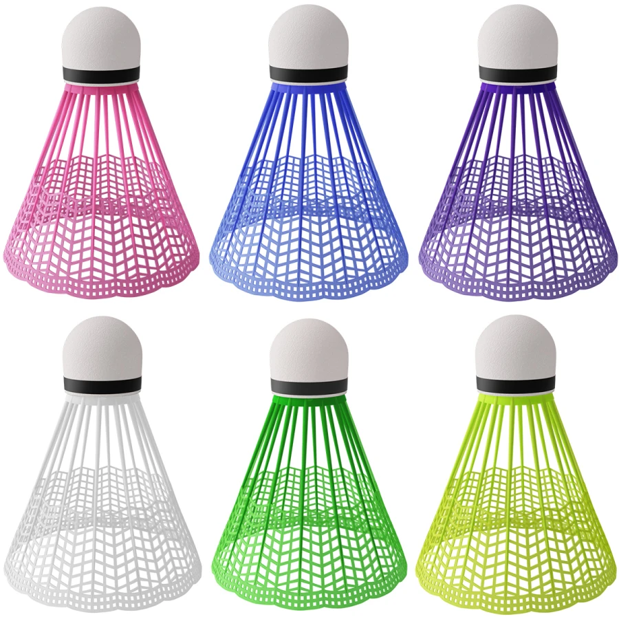 Воланчики для бадминтона цветные (6 шт.) Nils NBL6026 14-30-111 (13606)