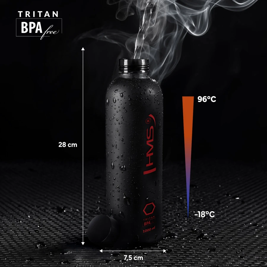 Sticla pt apa 1000 ml HMS Tritan NCD61 15-02-053 black (13635) 3