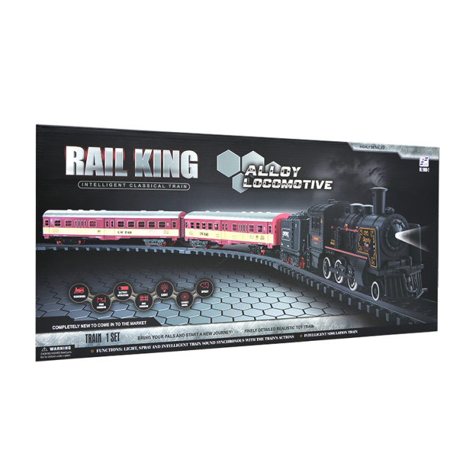 Игровой набор с поездом "Rail King" со светом и звуком 602067 (12353)