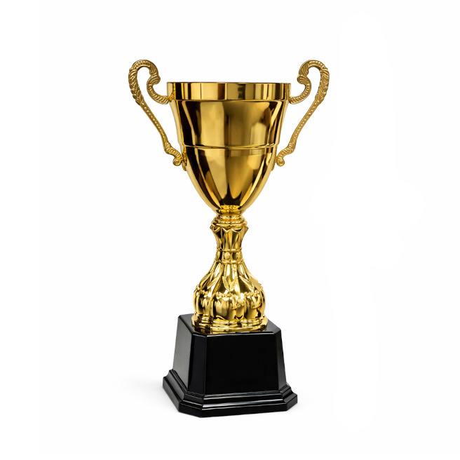 Cupa din metal, aur h=38 cm 2180A (13816)