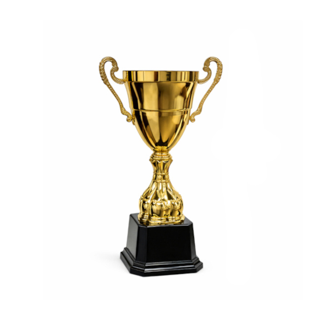 Cupa din metal, aur h=30 cm 2180C (13818)
