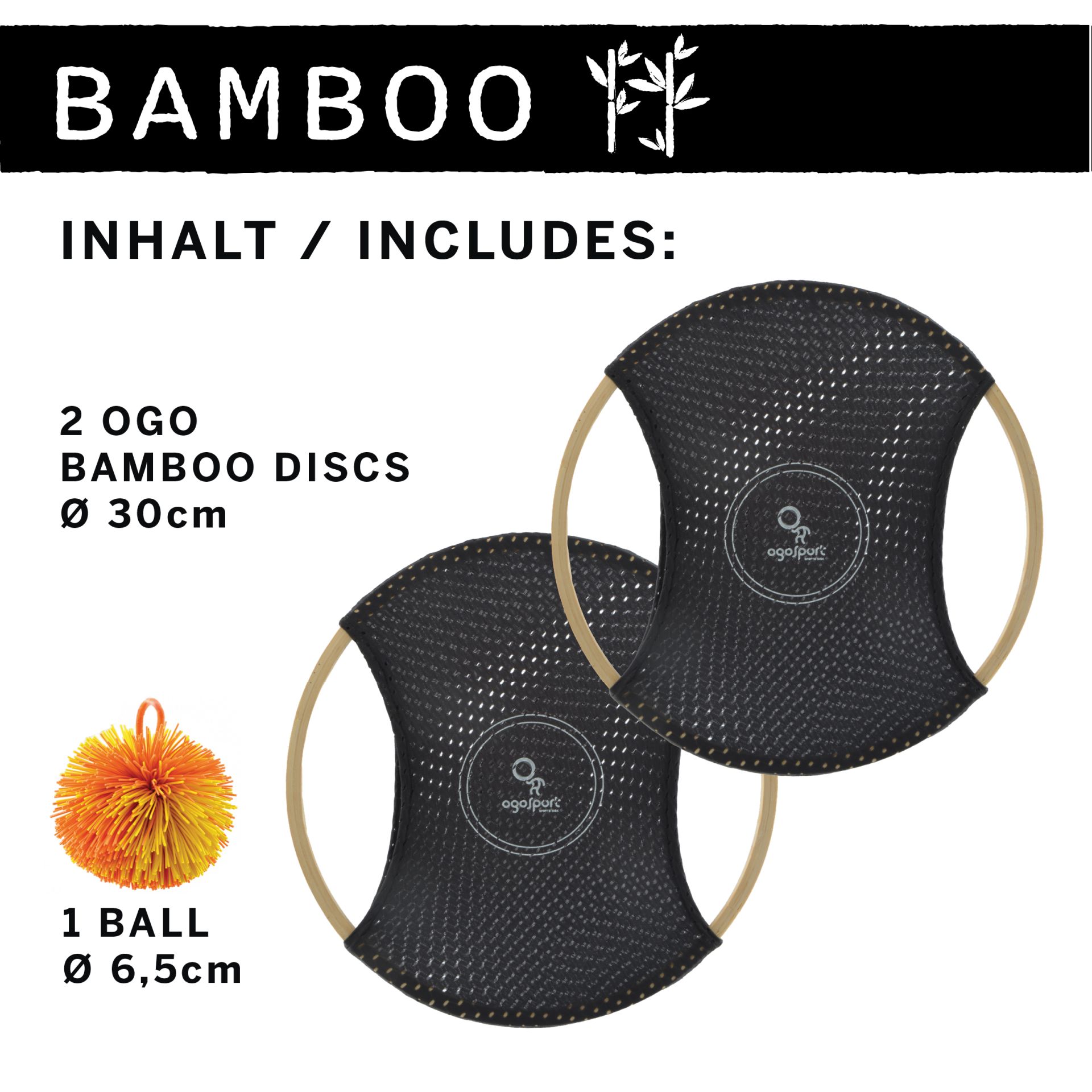 Игра "OgoSport Set Bamboo" (2 диска + 1 мячик) d=30 см Donic Schildkrot 970196 (13828)