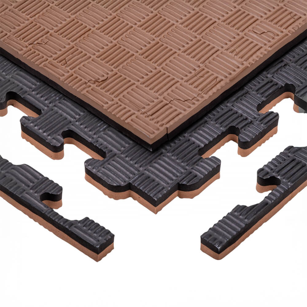 Татами мат Eva Puzzle 1x1 м, 2 см, 80 кг/м3 inSPORTline Sazegul 25874-5 black/brown (14016)
