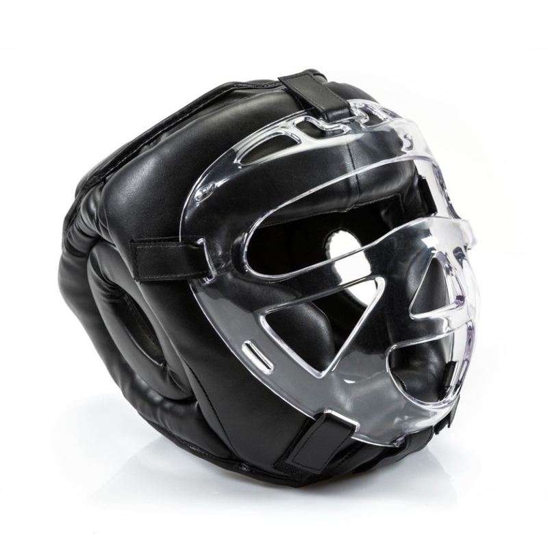 Шлем боксерский кожаный с маской L Yakimasport 100348 (6672)