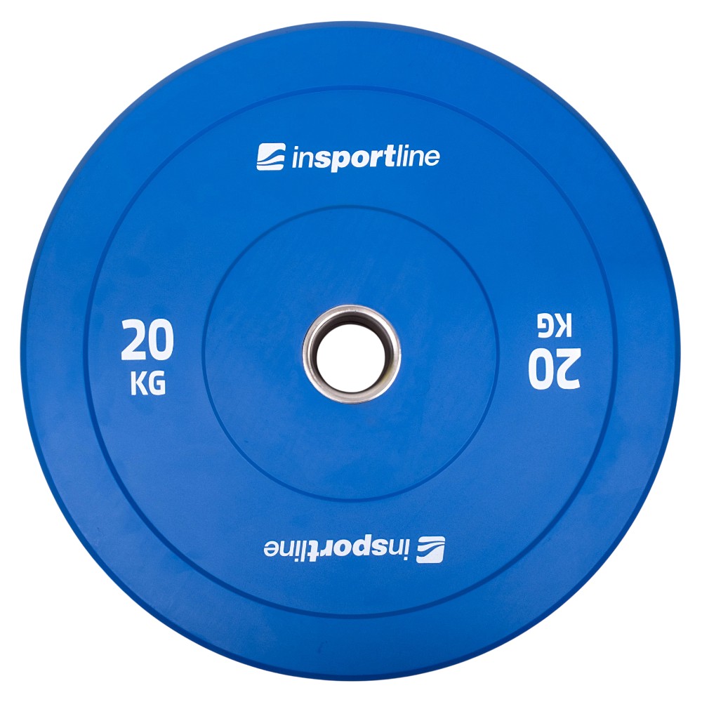Диск олимпийский прорезиненный 20 кг, d=50 мм inSPORTline Bumper Plate Go 31398 (14312)