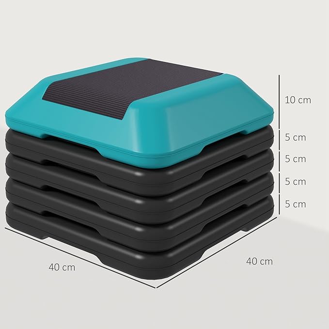 Step aerobic (max. 150 kg) 41x41 cm, h=10/15/20/25/30 cm AS010 (14122) 2
