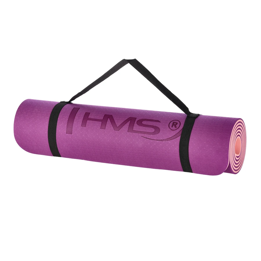 Коврик для йоги 182х61х0.8 см, TPE HMS YM10 17-44-221 violet (14204) 2