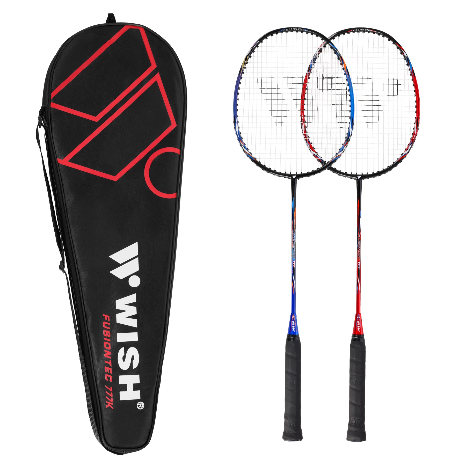Paleta badminton (2 buc.) + husa Wish Fusiontec 777K 14-20-070 (14247)