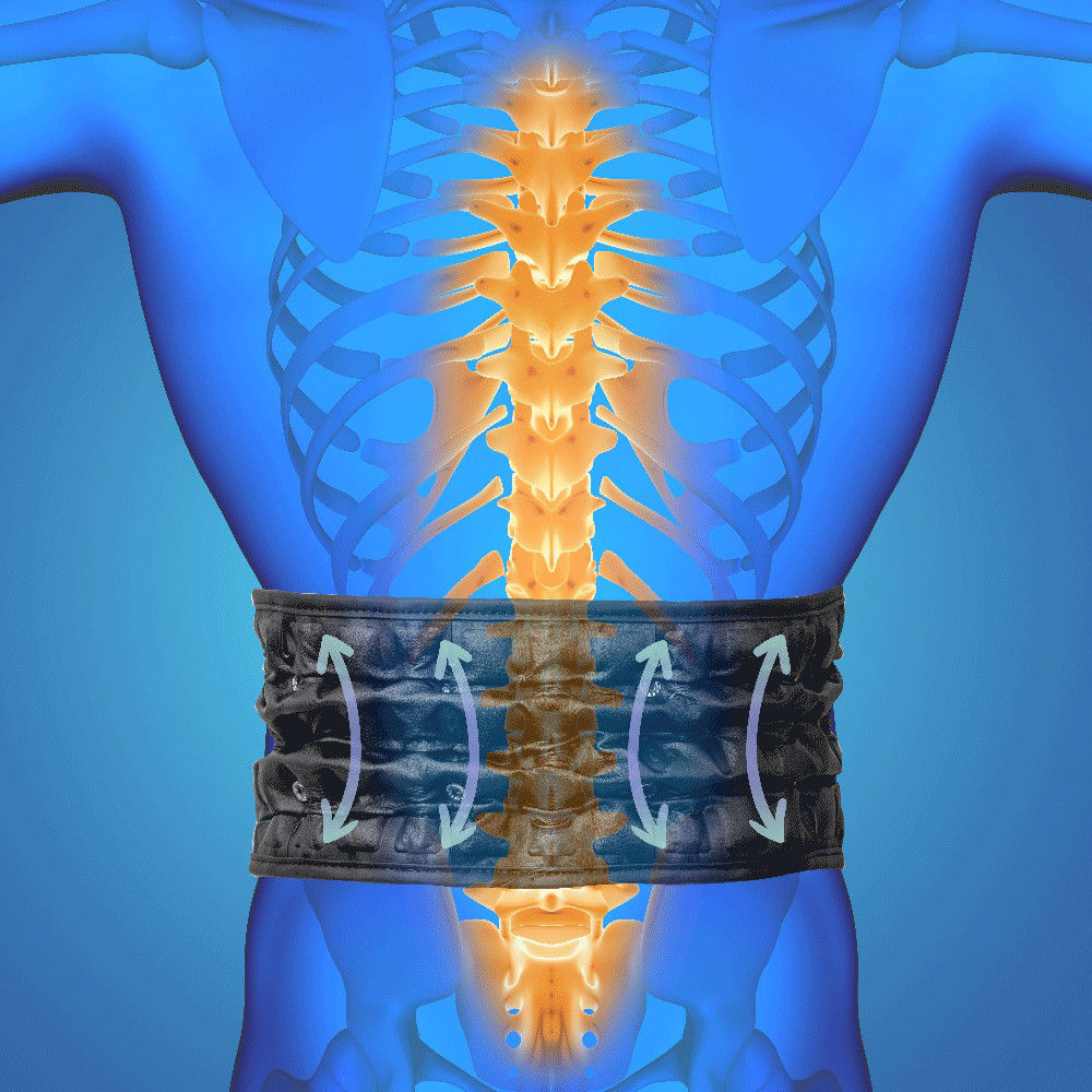Centura decompresie XL inSPORTline Lombara 23195 (6802)