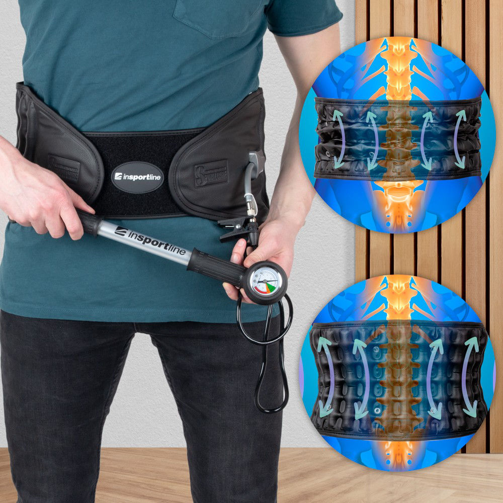 Centura decompresie XL inSPORTline Lombara 23195 (6802)