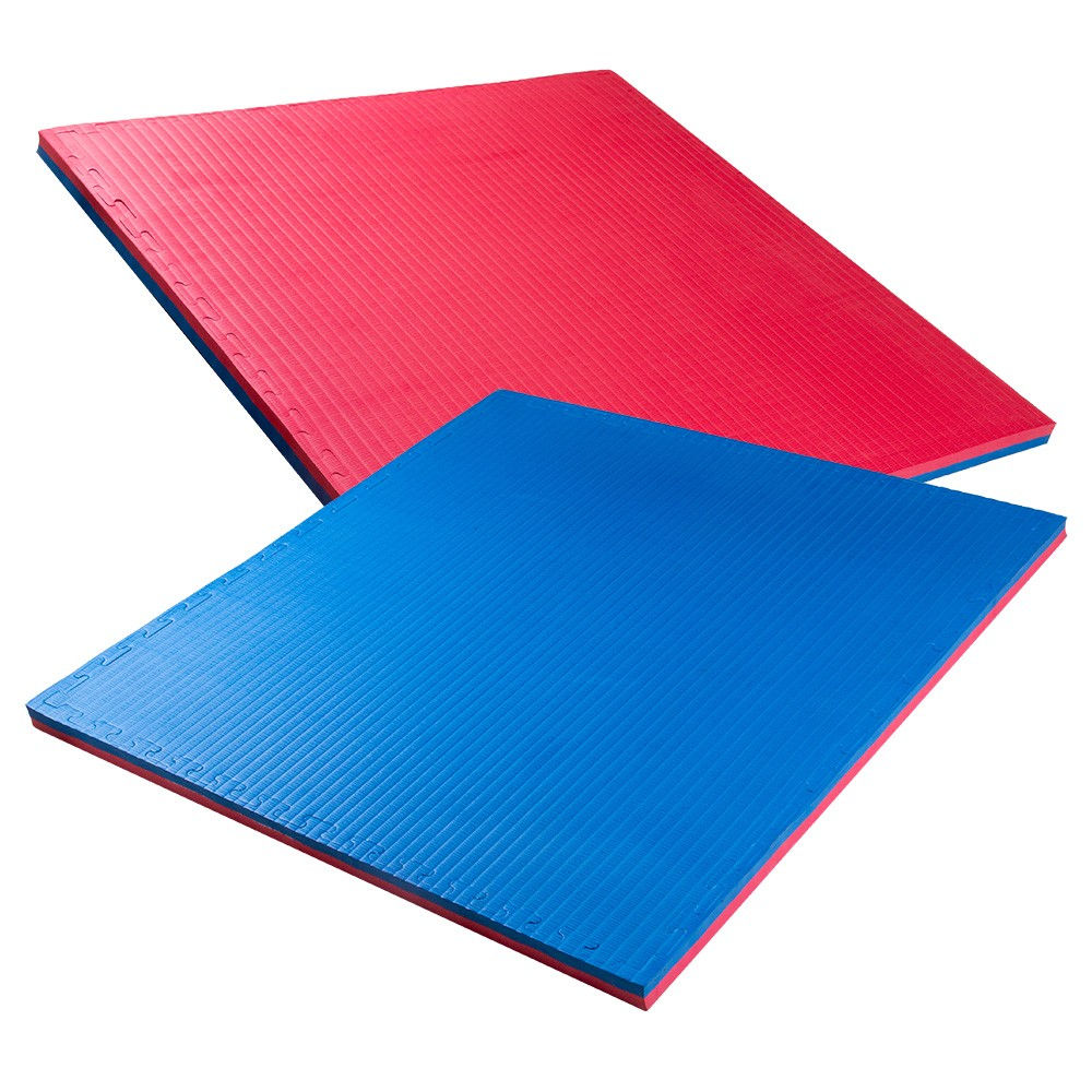 Tatami mat Eva Puzzle 1x1 m, 4 cm, 80 kg/m3 inSPORTline Malmeida 25287-2/5 red-blue (10248)
