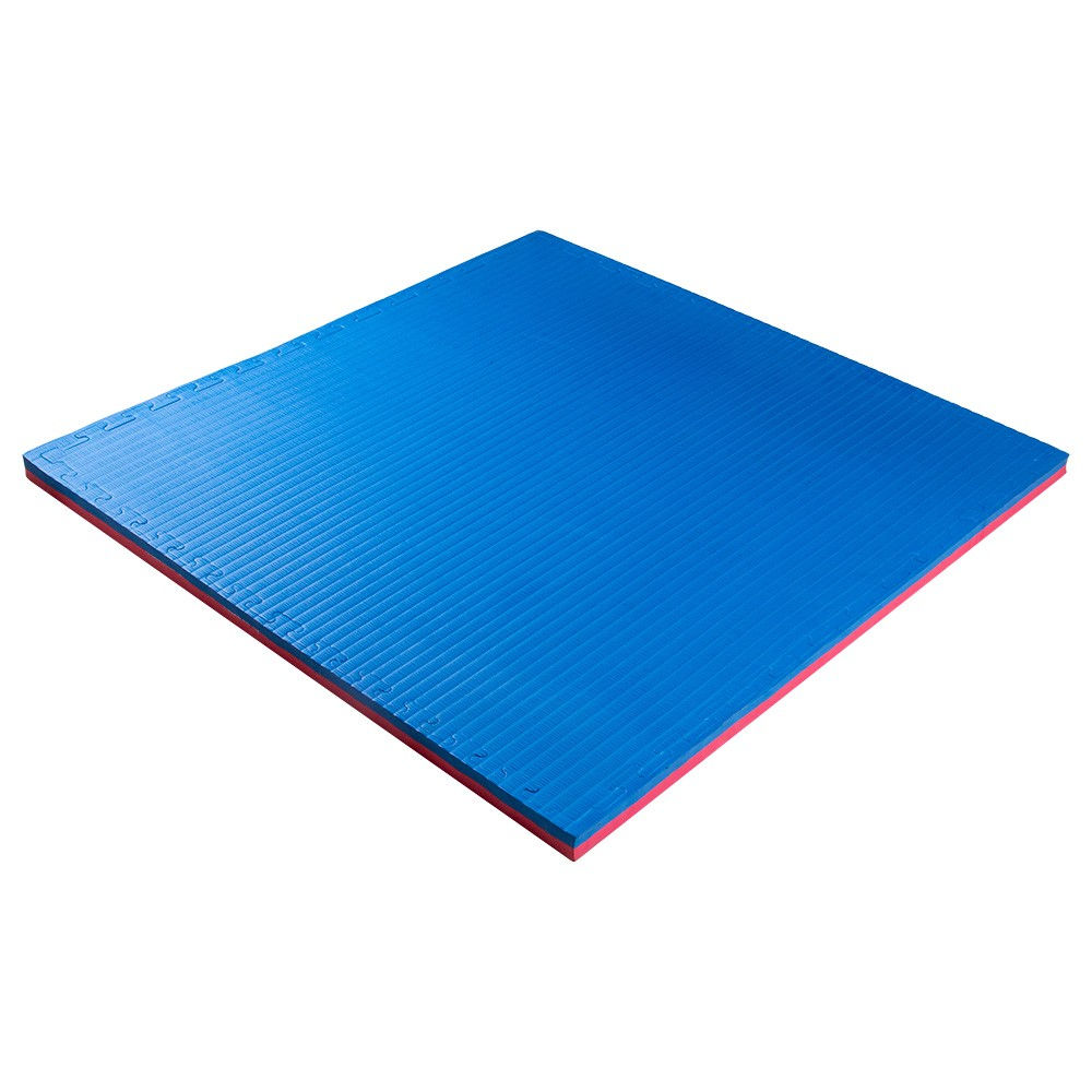 Tatami mat Eva Puzzle 1x1 m, 4 cm, 80 kg/m3 inSPORTline Malmeida 25287-2/5 red-blue (10248)