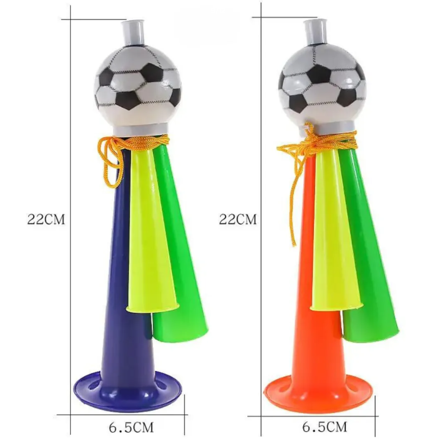 Vuvuzela / trompeta fotbal cu fir l=22 cm 102673/2410-1394/20453 (408) 2