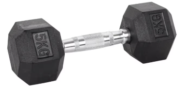 Гантель гексагональная (1 шт.) 5 кг inSPORTline Hexsteel 1182 (5706)