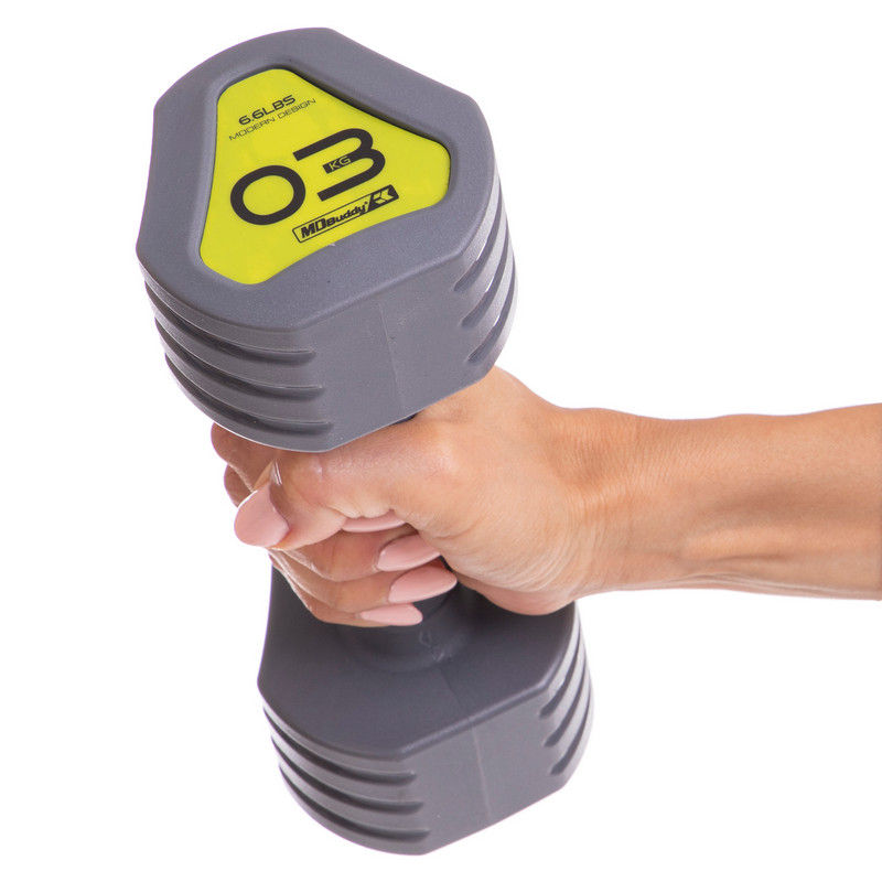 Gantera mat 3 kg (1 buc.) metal, TPU TA-2678-3 (10776)