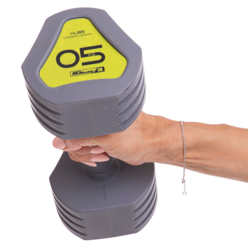 Гантель треугольная матовая 5 кг (1 шт.) металл, TPU TA-2678-5 (10778)